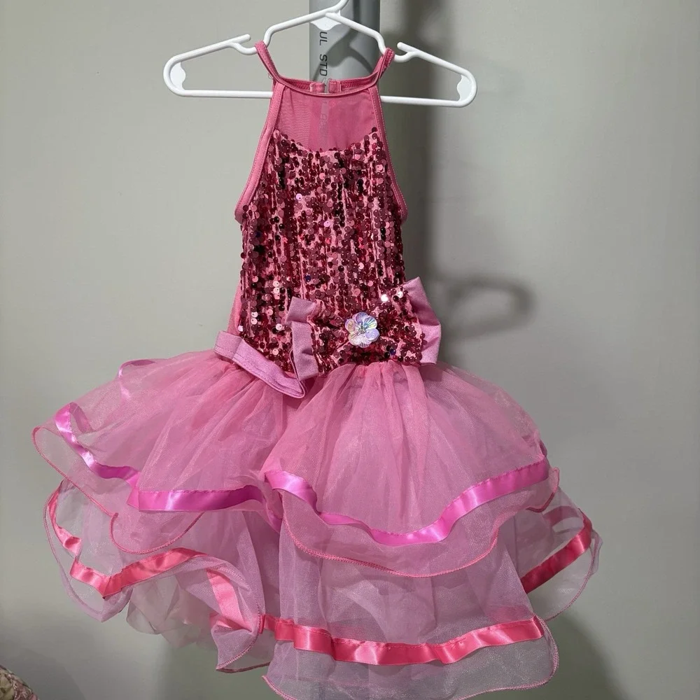 Weissman Girls Hello Good Morning Pink Tutu Ballet Dance Costume Sz SC 17155